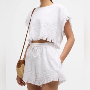 Zimmermann White Palm Tree Terry Cotton